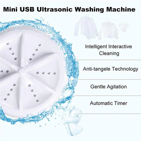 Mini Washing Machine Dish Washer Portable Ultrasonic Turbine Washer